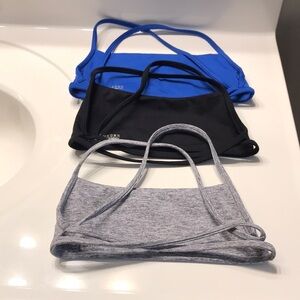 Women's Sports Bras - Black, Blue, and Gray